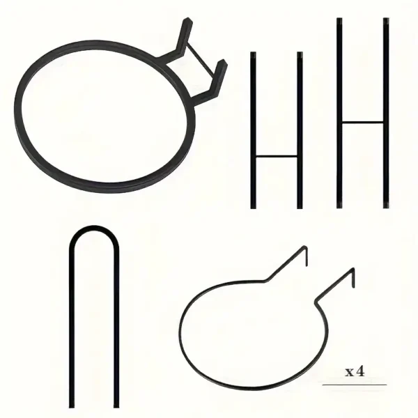 4 Tier Black Metal Sports Ball Organizer